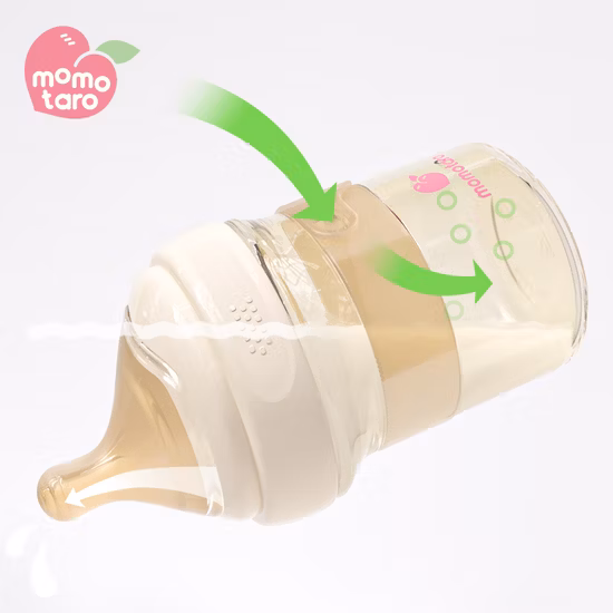 Wide Neck Borosilicate Glass Baby Bottle Organic Feeding Bottle