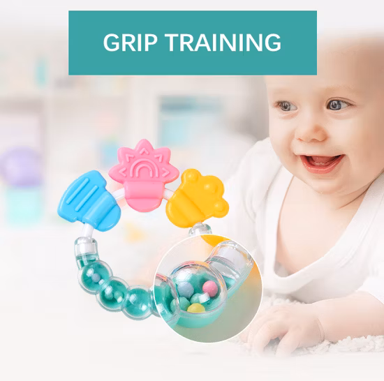 Baby Toy Food Grade Rattle Molar Silicone Teether