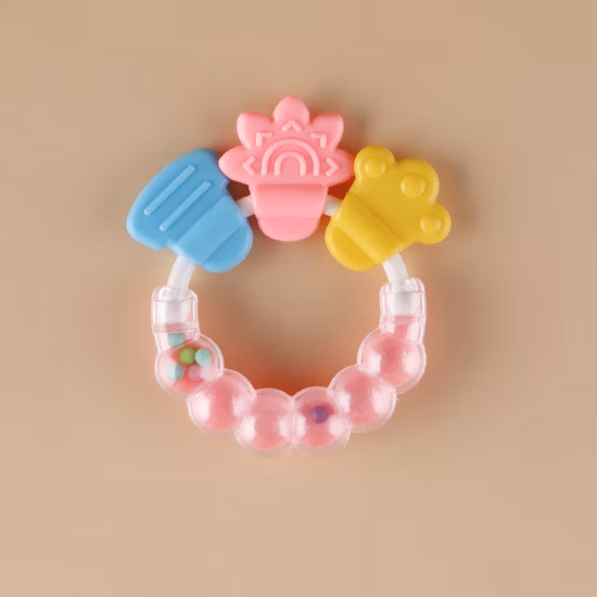 Baby Toy Food Grade Rattle Molar Silicone Teether