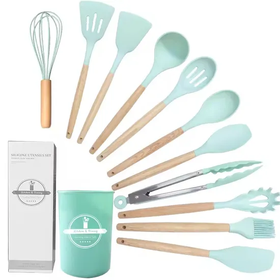 Ensemble d'ustensiles de cuisine 10 ensembles d'ustensiles de cuisine en Silicone